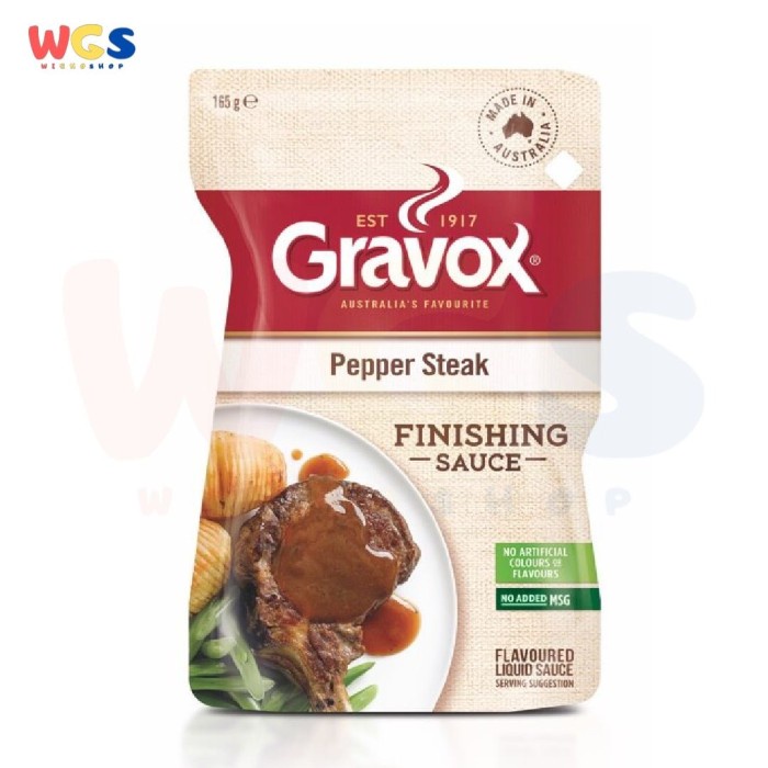 

Gravox Austalias Favourite Pepper Steak Finishing Sauce No MSG 165g