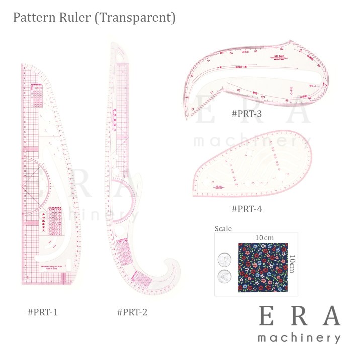 

Ggaris Pola / Pattern Ruler (Transparent) #Prt-1