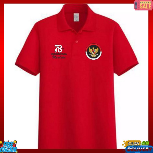 Lengan Panjang Merah Putih Kaos Kemerdekaan Indonesia Dewasa Laki Laki Perempuan Baju Merah Putih Ag