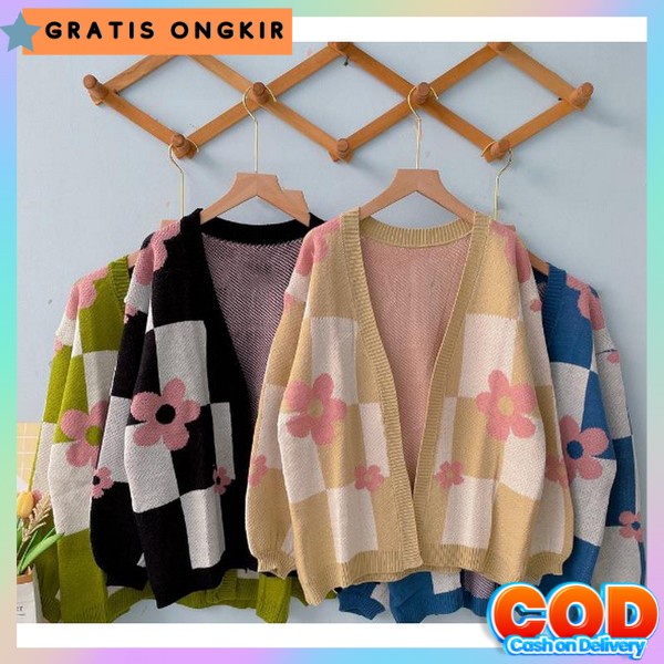 Cardigan Rajut Wanita Korea Cardigab Import Korea Kardigen Jaket Musim Dingin Kardingan Rajoet Termu