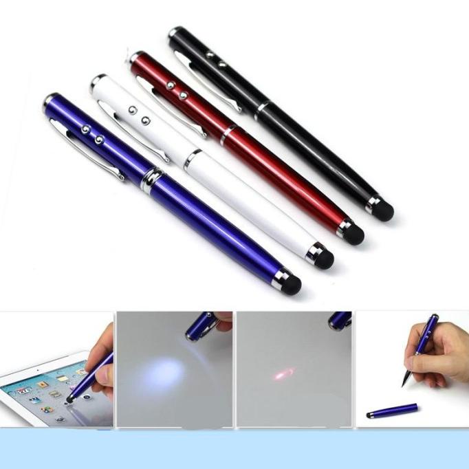 

Potong Harga Pulpen Laser Pointer 5In1 Pen Stylus Pad Tablet Touch Pen Red Senter