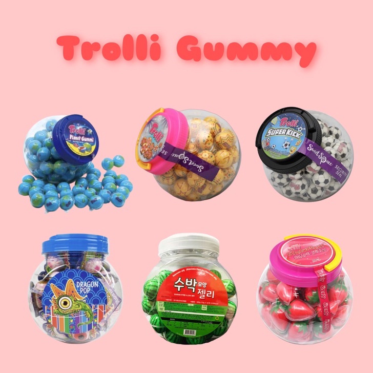 

Diskon Promo [1pcs] Trolli Planet Gummy / Dragon Pop / Super Kick / Stella Ball Made In Korea