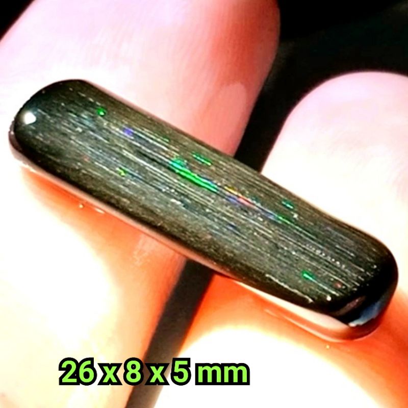 Bahan Kalimaya Black Opal Sempur Ruyung Banten.. 26x8x5 mm..