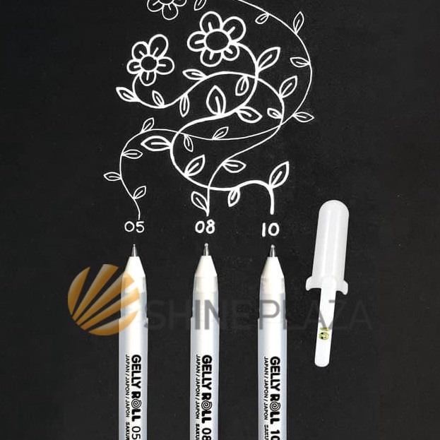 

↔✢❅ Sakura Gelly Roll Classic White Gel Pen - Pulpen Gel Putih 0.5mm 0.8mm 1.0mm Terbatas