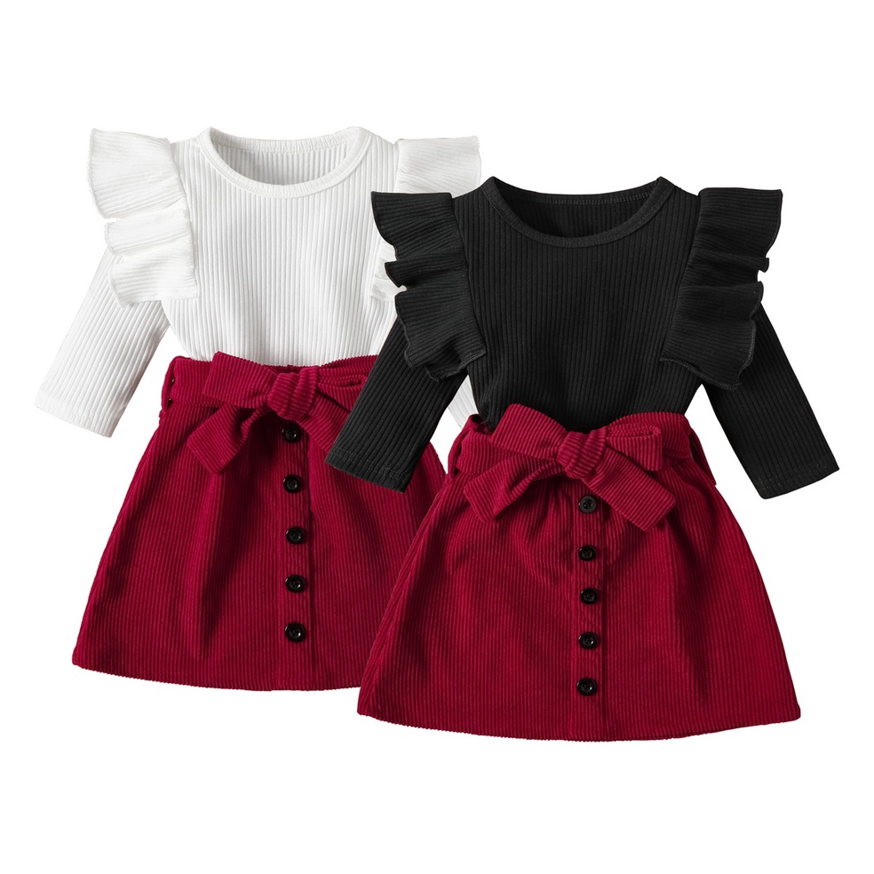 Sale SSP52-Setelan Set Anak Perempuan Blouse + Rok Fanel
