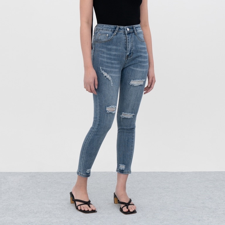 TERBAIK. VIERLIN - Jeans 1219 - HW SKINNY JEANS IMPORT WANITA