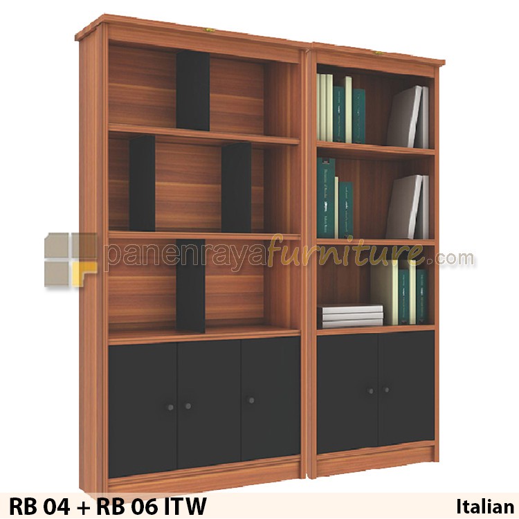 PAKET 2 Rak Buku Minimalis Romaro RB04 + RB06 (Italian)