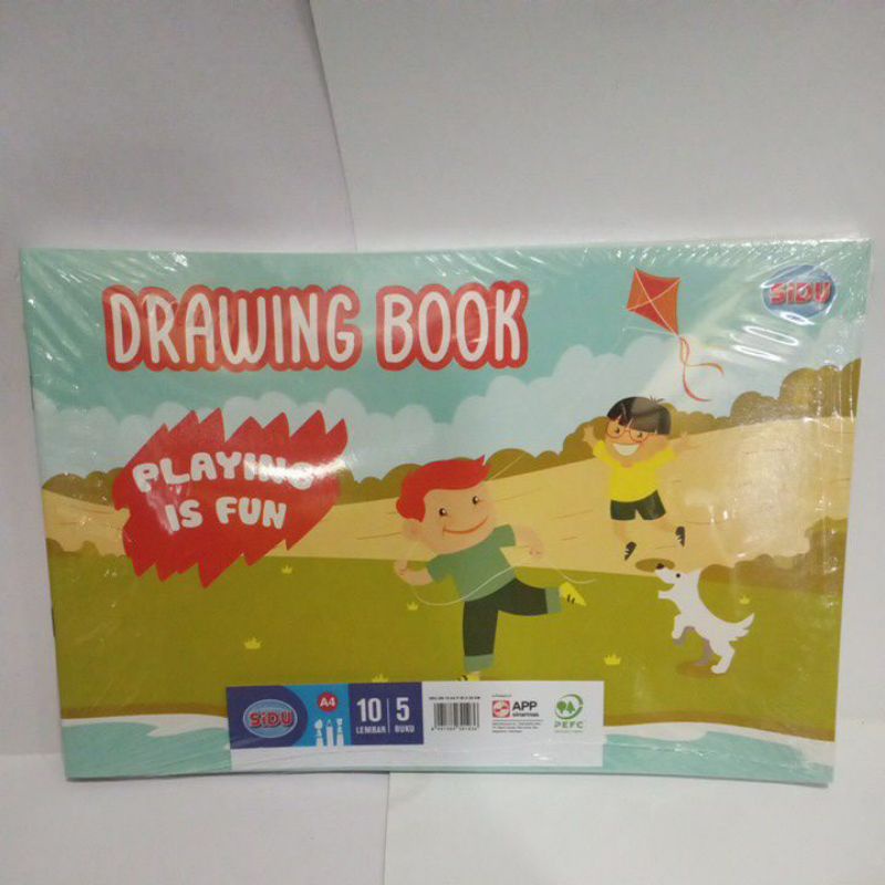 

BUKU GAMBAR SIDU A4 10 lembar, 5 buku, 20x30 cm / pack