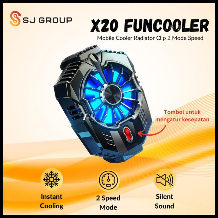 Terlaris X20 Funcooler Mobile Cooling Radiator Fancooler Kipas Pendingin Hp