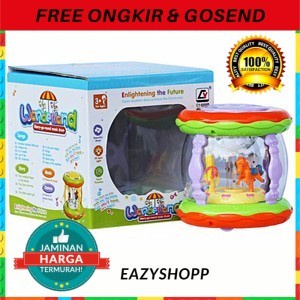 Mainan Anak Bayi Musik Drum Kecil Lagu Laki Laki Perempuan 3 6 9 Bulan