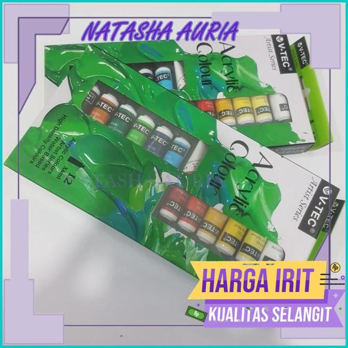 

CAT ACRYLIC SET V-TEC 6ML ISI 12PCS KUALITAS BAGUS PAKET HEMAT