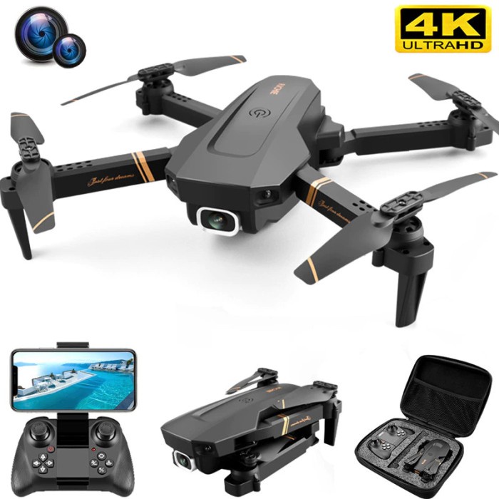 DRONE RC WIFI DUAL CAMERA 4K DRONE MINI DUA KAMERA 4K ORIGINAL