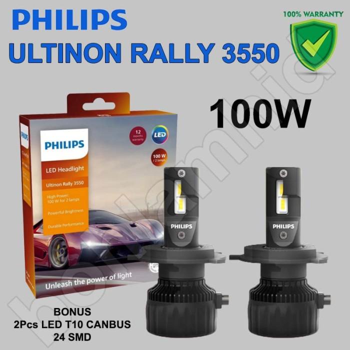 Led Philips H4 Hi/Lo Ultinon Rally Lampu Led Mobil 100 Watt 9000Lumens
