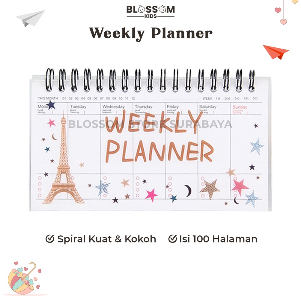 

AS0 Kalender Weekly Planner Weekly Schedule Notes Memo Import Blossom Kids 88