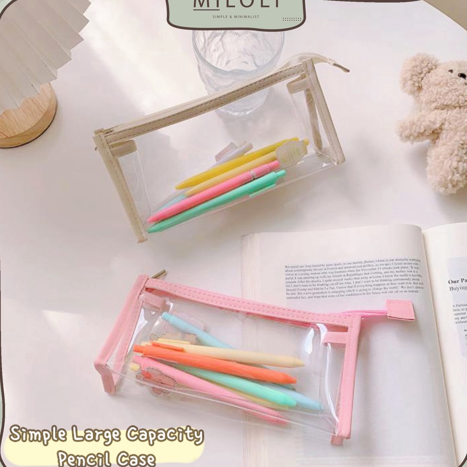 

Stok terbaru [MILOLI] Transparant & Simple Pencil Case Pencil Pouch Tempat Pensil Bening Aesthetic - F0118