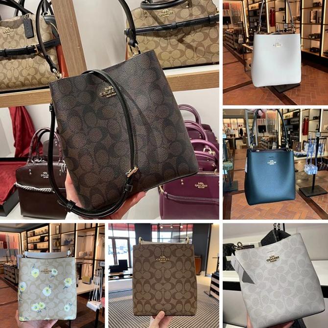 Coach Charlie Bucket 21 Coach Town Bucket Bag In Signature Canvas Tas