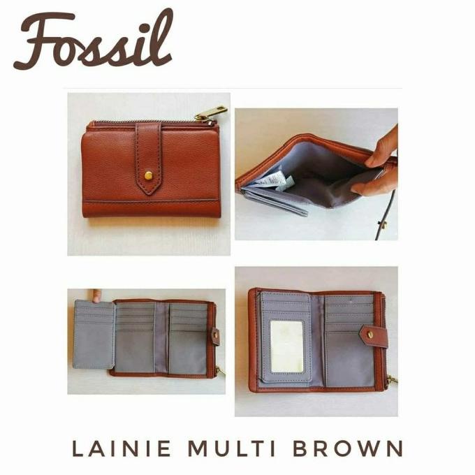 dompet fossil lainie multifunction medium brown