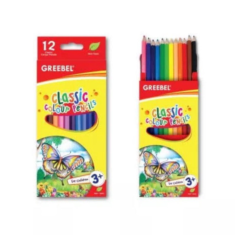 

HF90 Pensil Warna Panjang GREEBEL isi 12 Warna ➻Dijual