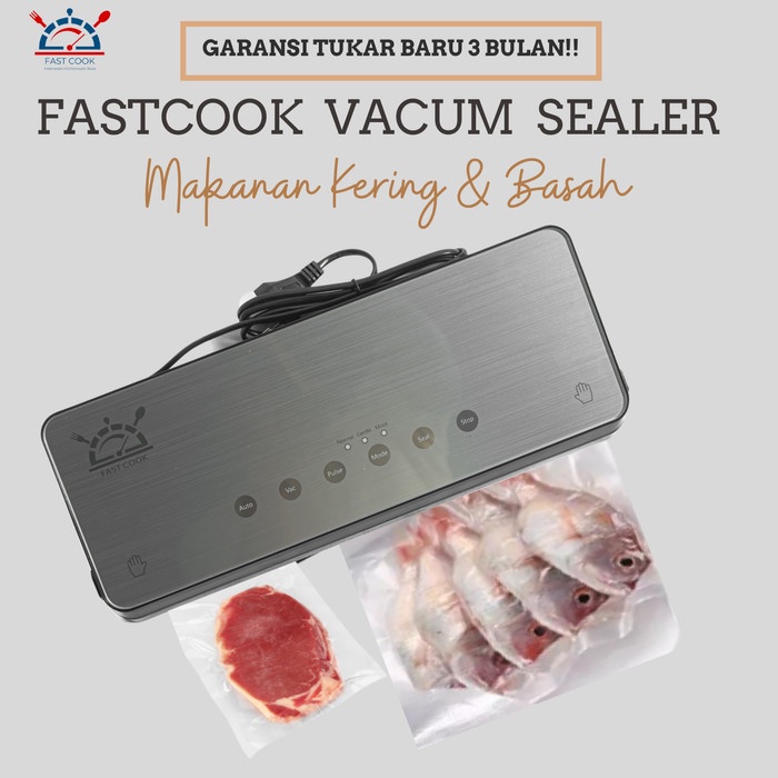 VACUM SEALER MESIN VAKUM SEALER OTOMATIS DENGAN PULSE STRONG SEALER