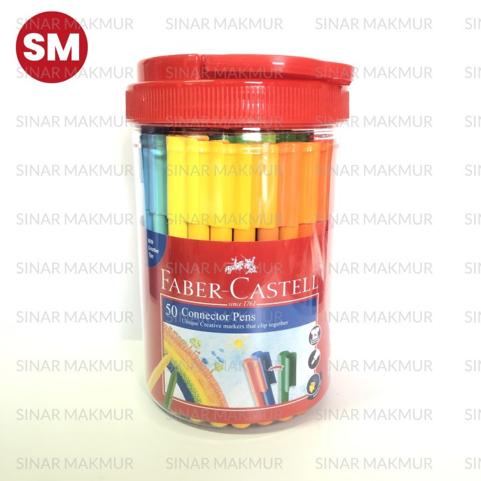 

Connector /Spidol Mewarnai 50 Warna Jar/Toples Faber Castell (Set)