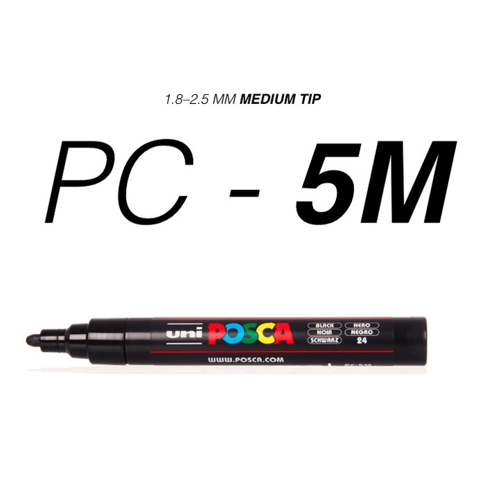 

Atk0644Pc 1.8-2.5Mm Putih Pc-5M Spidol Posca Marker Uni Kaca Glass