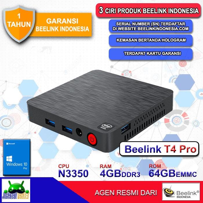 Mini Pc Beelink T4 Pro N3350 4/64Gb Dual Hdmi Wifi Windows 10