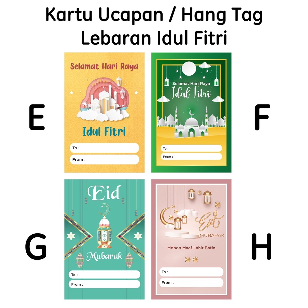 

7JY Kartu Ucapan / hang tag Lebaran Idul Fitri Ready ╭(