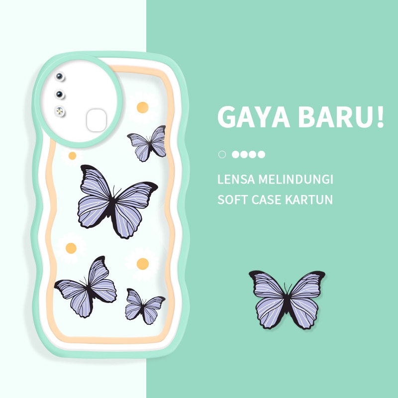 Casing Ponsel untuk VIVO Y91C Y91I Y93 Y95 Z5I Case Kartun Lucu Beruntung Berwarna warni Indah Batas