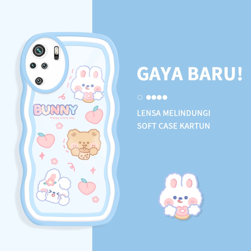 Casing Ponsel untuk Redmi Note 4 8 9 10 Pro 11 Pro 4G 10T 11 Pro 11SE 5G 10S Case Kartun Lucu Berunt