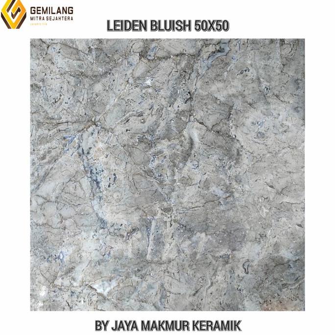 Keramik Lantai Motif Marmer 50x50 Leiden Bluish