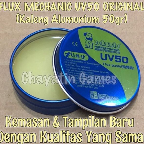 ❤Nmd Flux Original Mechanic UV 50 Kaleng Alumunium - Pasta Solder - Minyak p Produk Terkini ♠.