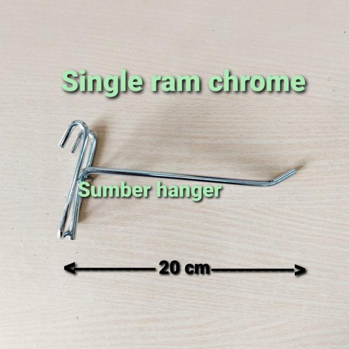 

#####] hook ram 20cm aksesoris / single ram chrome / cantolan ram