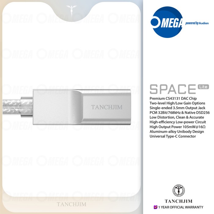 TANCHJIM SPACE LITE CS43131 USB TYPE-C 3.5 PORTABLE DONGLE DAC/AMP