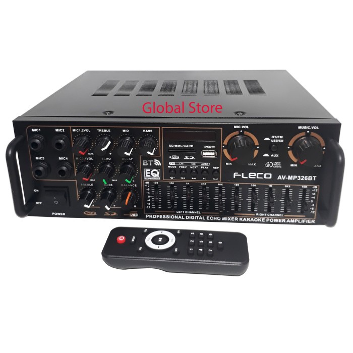 POWER AMPLIFIER FLECO 326A AMPLI BLUETOOTH STEREO KARAOKE