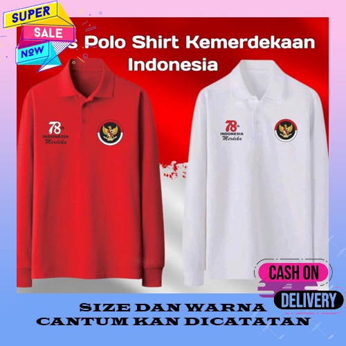 KAOS BIGSIZE HUT RI 78TH KEMERDEKAAN RI, XXL XXXL 4XL 5XL, BAJU JUMBO BAHAN KATUN PREMIUM B1W4 Novel