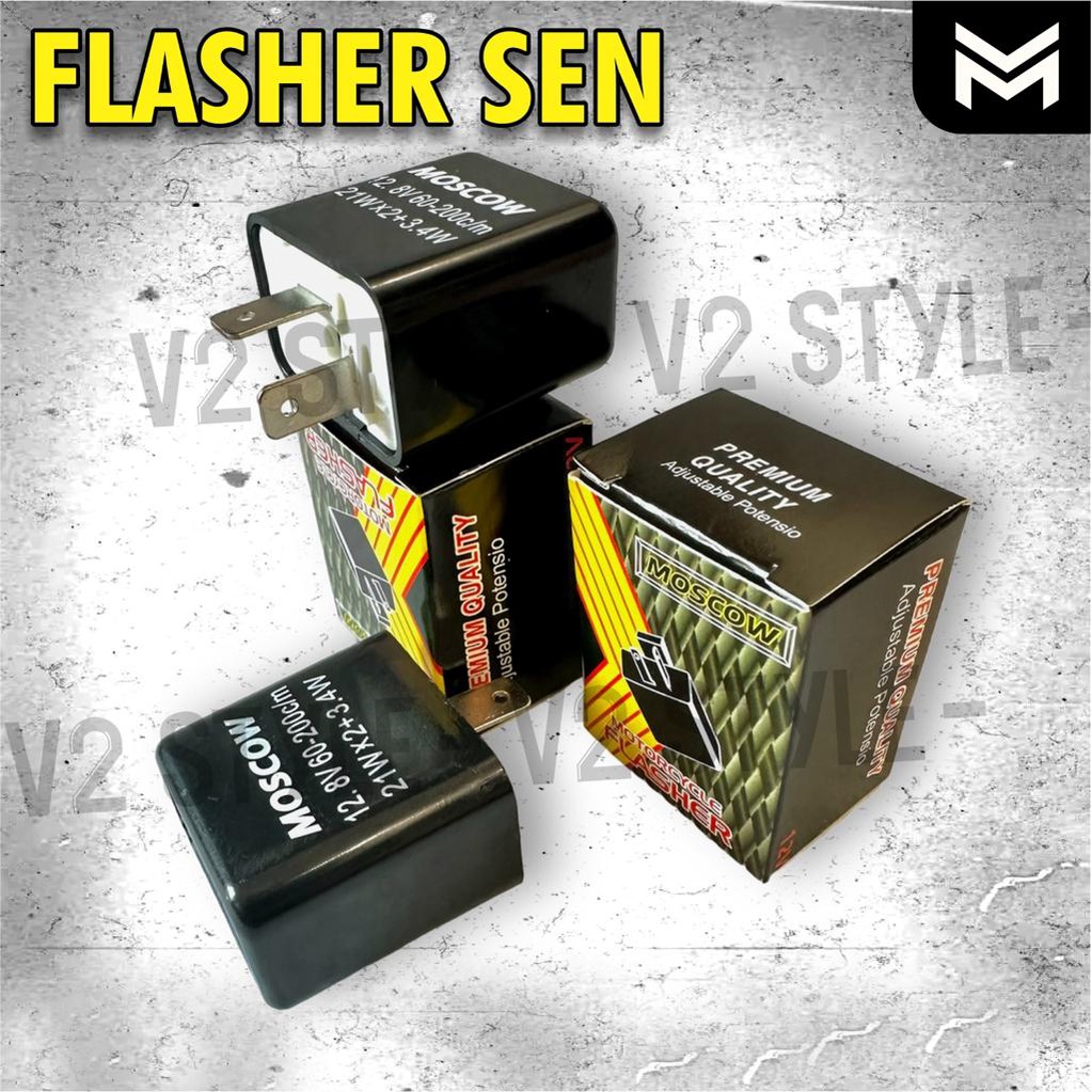 FLASHER SEN 12V MAX 21WATT / SETELAN KECEPATAN KEDIP LAMPU SEIN LED BUNYI KLAKSON RELAY HAZARD UNIVE