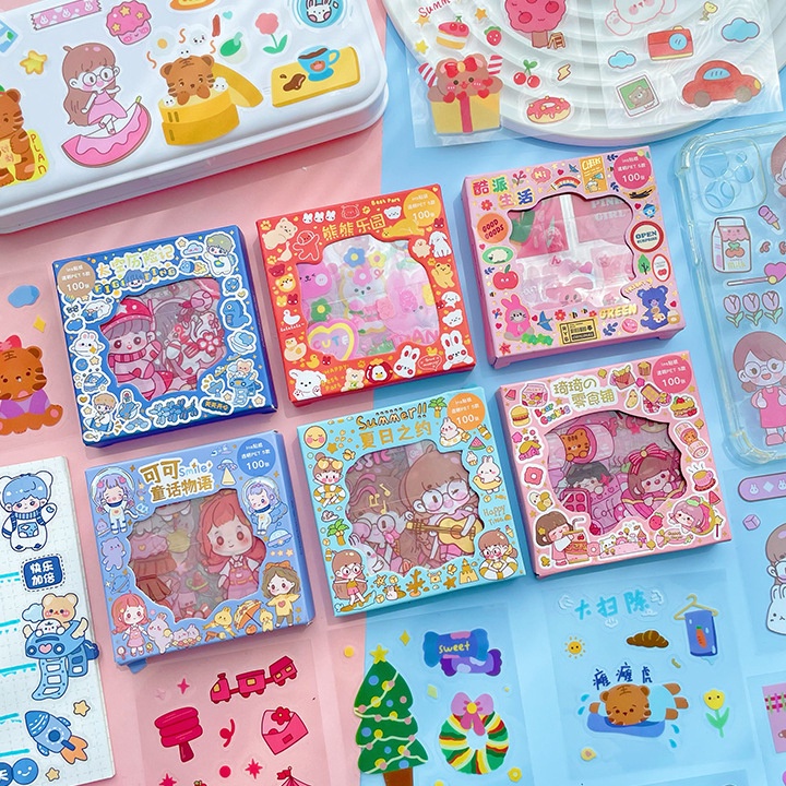 

Terbaru✼➴ 6DJ9V Sticker Waterproof Aesthetic isi 100 Lembar by Centum R34 Stock Banyak