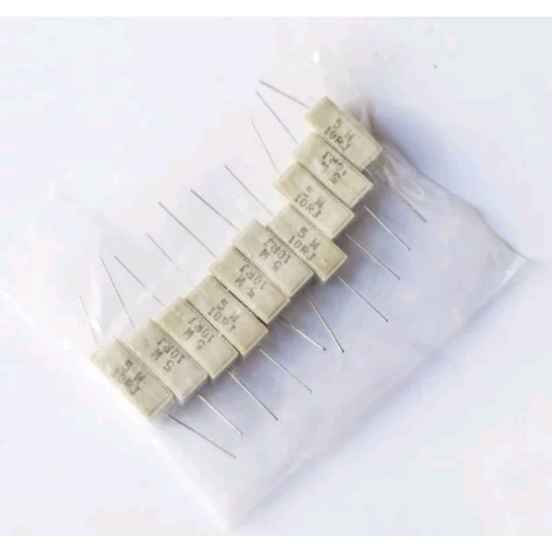 Resistor Kapur 10 Ohm 5 Watt
