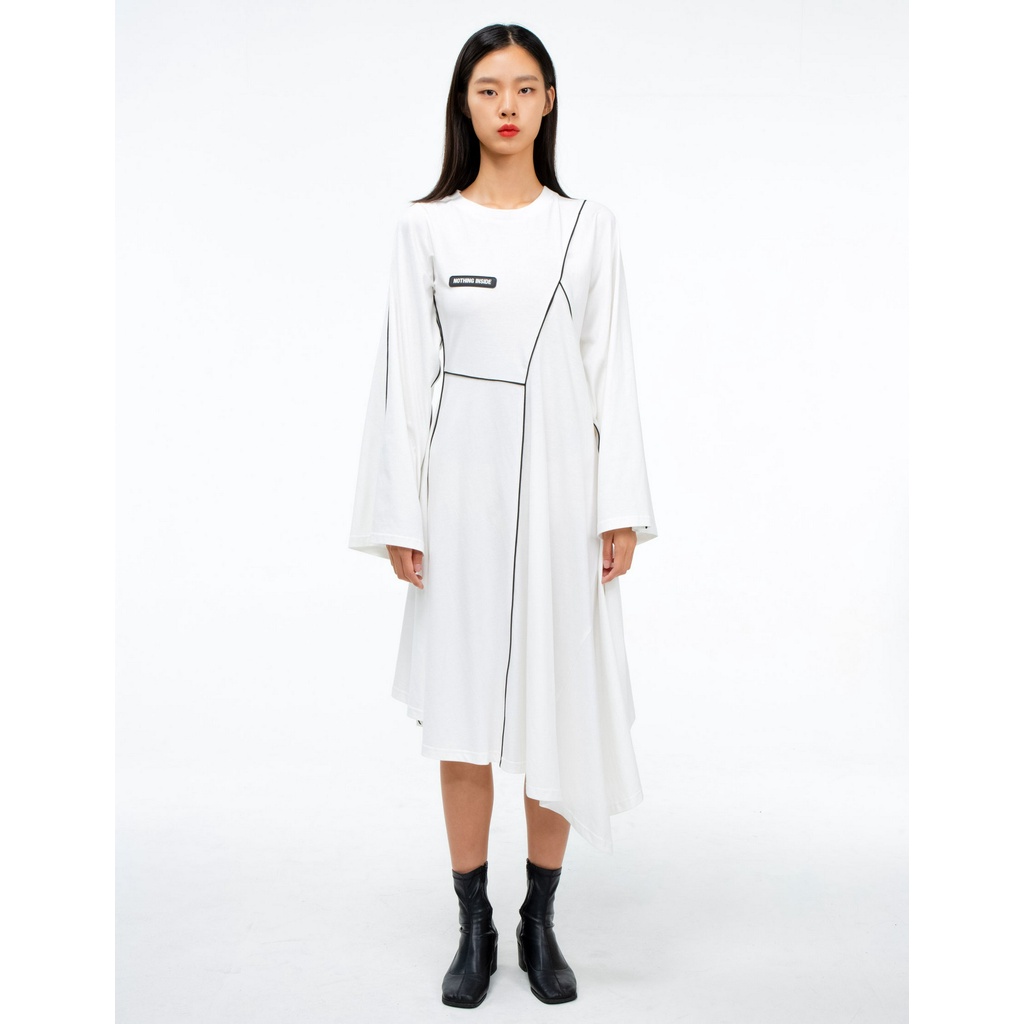 Chungnam Pipped Off White Dress