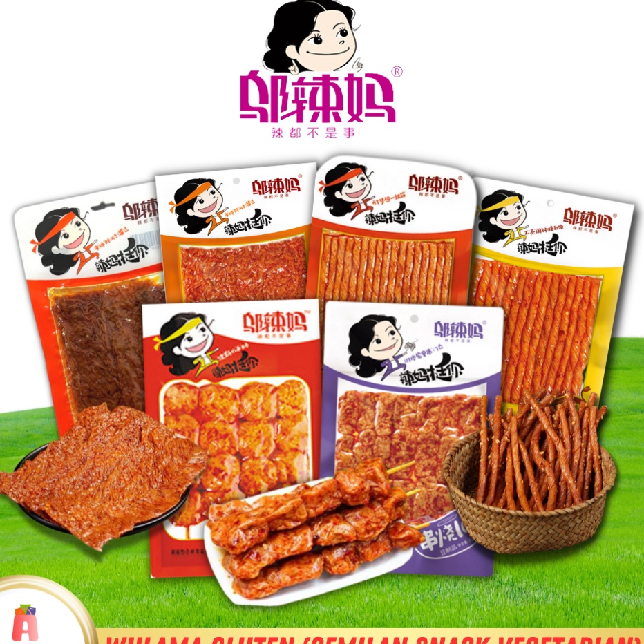 

→Terlaris❇ M7AHS ANEKA Wulama Gluten Spicy Tofu Latiao Cemilan Snack Vegetarian S40 ✹Stok Banyak