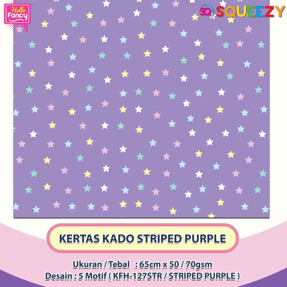 

Bnm837 Kertas Kado Squeezy Striped Purple Ungu Isi 50 / Bungkus Kado Kfh-127Str Sale