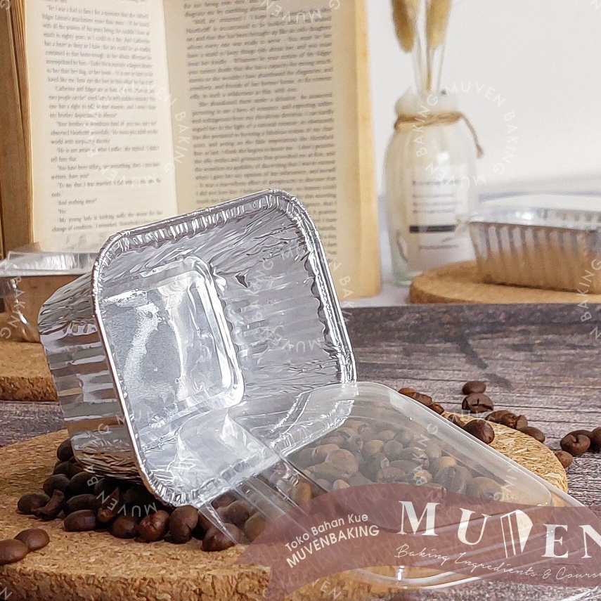 Li ALUMUNIUM FOIL TRAY BX 984519 + TUTUP / ALUMINIUM BX-984519 10 x 7 ✶ ✹