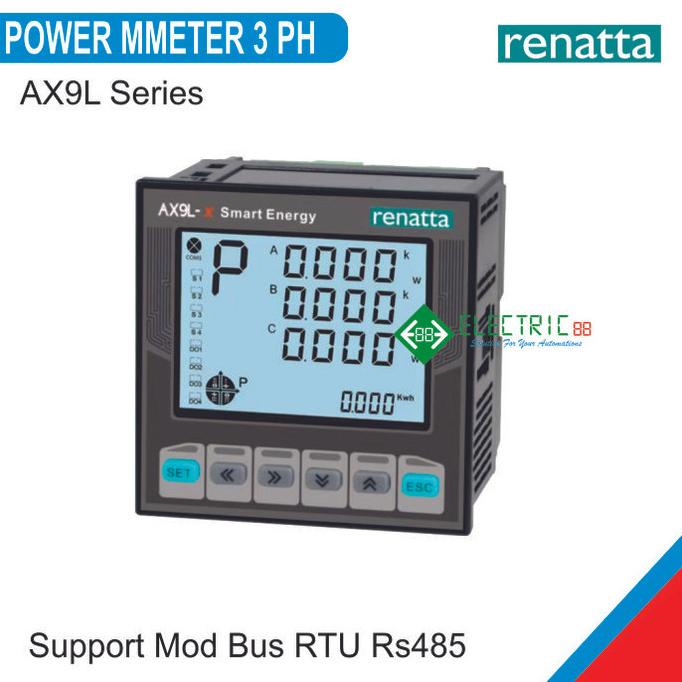 Renatta Power Meter 3 Phase Support Modbus RTU Rs485