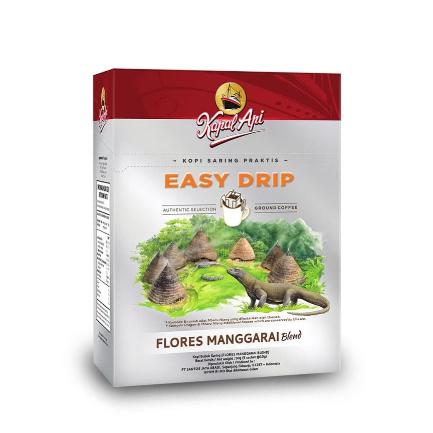 

Promo.. Kopi saring praktis Kapal Api Drip Flores Manggarai Blend box 10gr kapal api flores manggarai 10grx5pcs GGQ
