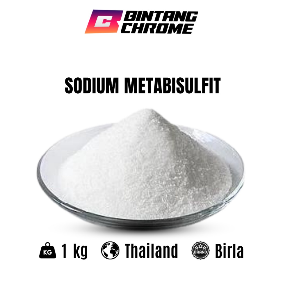 

Terbatas.. Sodium Meta-bisulfit / SMB 1 Kg / Sodium Meta-bisulphite D6I