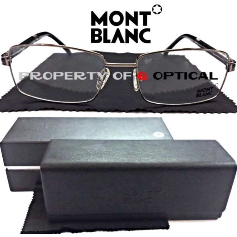 Kacamata Frame Pria Mont Blanc MB0487 s57 Grey - Elegan Model