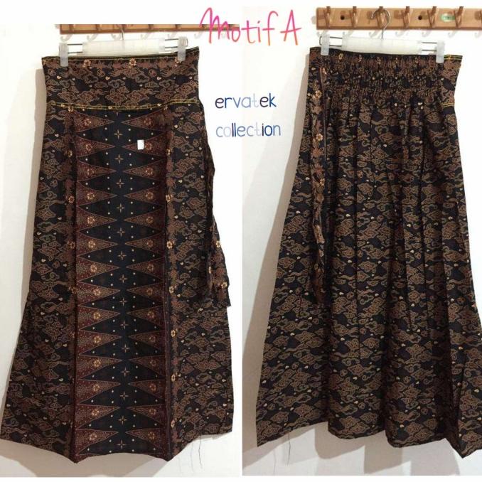 Rok Tumpal Klok Motif Betawi Khusus Coklat | Bawahan Kebaya Encim