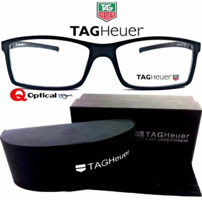 Kacamata Frame Pria Tagheuer TH0512-s56 M Black Elegan Model