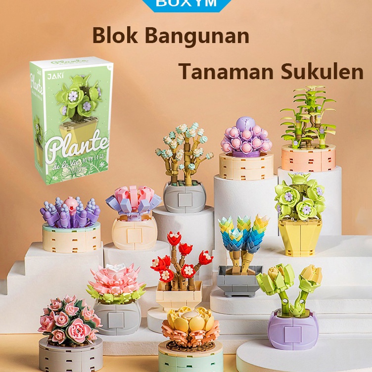 ke Pot Sukulen Bunga DIY Mini Flower Block / Mainan Kreatif Ruang Dekorasi Buket / Tanaman Kehidupan