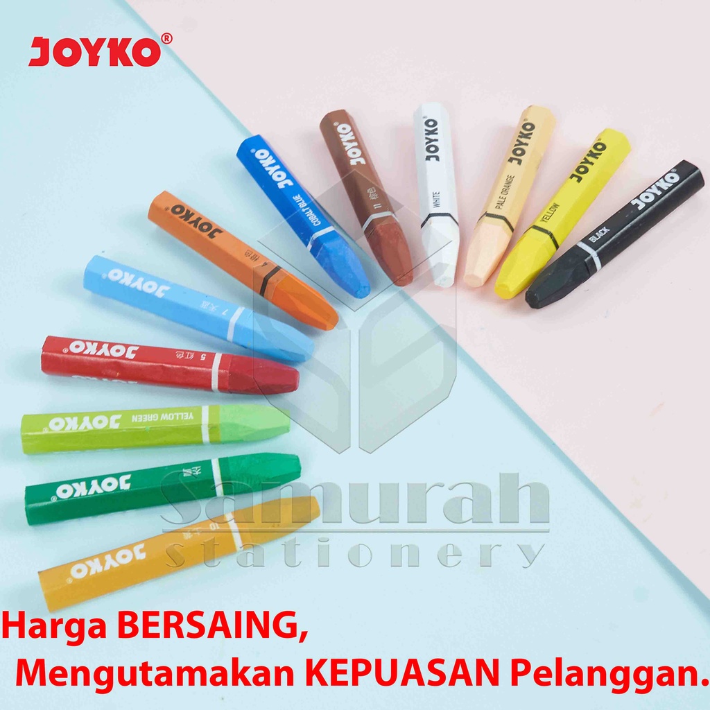 

XW4 CRAYON JOYKO OP-12S / KRAYON MINYAK ISI 12 WARNA / OIL PASTEL OP 12S FOR DRAWING WATER RESISTANT